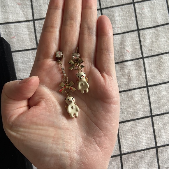 Angel bear charms earrings and necklace - Picture 4 of 7